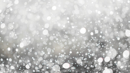 abstract silver bokeh background with shimmering light particles for festive backdrop