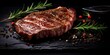 raw steak with herbs Generative AI