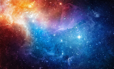 Wall Mural - space scene with stars in the galaxy. panorama. universe filled with stars, nebula and galaxy,. elem