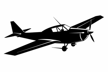 Wall Mural - skywriting plane silhouette vector illustration