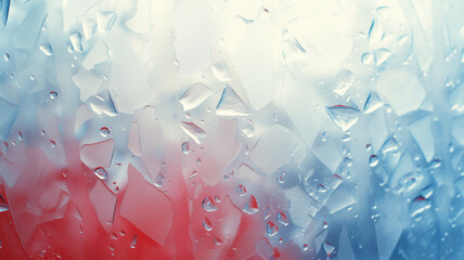 Wall Mural - a window with water droplets on it. the water droplets are in different sizes and are scattered all 