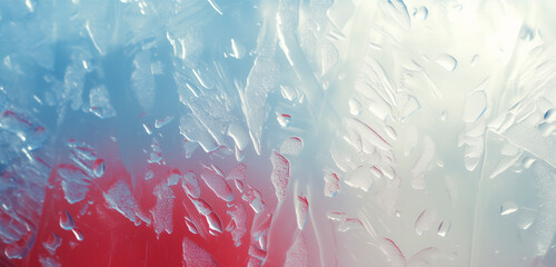 Wall Mural - a window with water droplets on it. the water droplets are in different sizes and are scattered all 