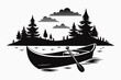 © CreativeDesigns - canoe silhouette vector illustration