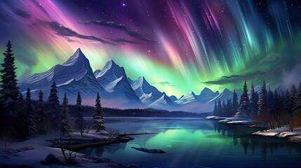 The aurora borealis, also known as the northern lights, is a natural phenomenon that creates a beautiful light display that can be seen in various col