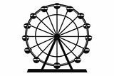 Fototapeta  - ferris wheel silhouette vector illustration