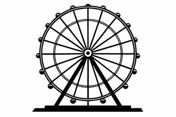 ferris wheel silhouette vector illustration