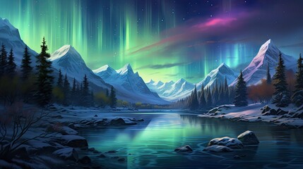 The aurora borealis, also known as the northern lights, is a natural phenomenon that creates a beautiful light display that can be seen in various col