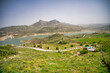 © jovannig - Aerial view of Zahara de la Sierra mountains and lake, Spain