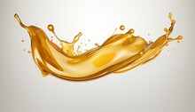 Yellow Brown Liquid Splash