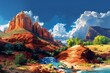 river running canyon mountain background western vistas see horse valley pro