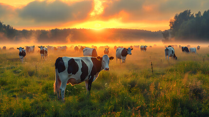 black and white cows, cow in the field