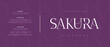 Sakura elegant Font Uppercase Lowercase and Number. Classic Lettering Minimal Fashion Designs. Typography modern serif fonts regular decorative vintage concept. vector illustration
