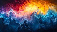 Colorful Abstract Oil Painting Wallpaper.