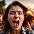 © Kheng Guan Toh - Woman shouting in frustration and anger, frustrated girl