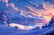 Anime Winter Background