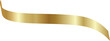 Set of gold ribbons. Christmas and new year holiday decoration