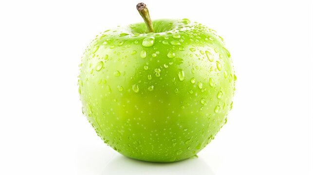 green apple isolated on white