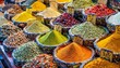 spices on market, market, food, spice, spices, colorful, fruit, bazaar, 