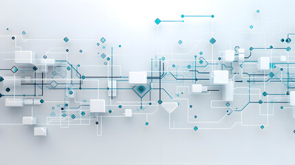 Wall Mural - Digital technology green and white abstract concept abstract poster web page PPT background