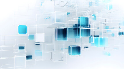 Wall Mural - Digital technology green and white abstract concept abstract poster web page PPT background