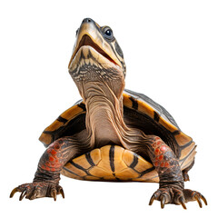 Wall Mural - Frontal upper body of a turtle, cut out transparent