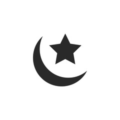 Canvas Print - Star and moon logo icon