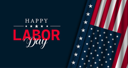 Wall Mural - Happy Labor Day Background Design Greeting Card Banner Poster Vector Illustration 