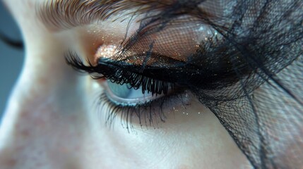 Intertwined like a web the lashes create an intricate choreography in the dance. .