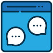 talk communication chat contact online filled outline