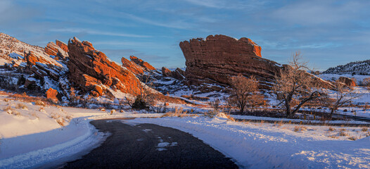 Canvas Print - Red Rocks Snow