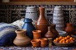 Spice Grinder and Blue Pottery: Moroccan Spice Market Kitchen Decors