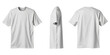 Blank White T-Shirt Template for Men's Fashion Design Advertisement.