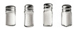 set of salt shakers isolated on transparent background