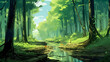 swamp forest illustration