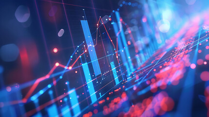 Wall Mural - Financial Growth Graphs