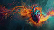 Heart on Fire Painting