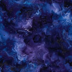 Wall Mural - A blue and purple galaxy with stars and swirls