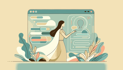 large-scale language model ai (llm) concept vector illustration.
