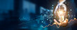 © Harsha - Businessman holding creative light bulb with growth graph and standard icons. Standard innovation technology develops new standards and practices that enhance success and profitability in global.