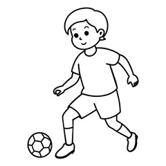 Wall Mural -          child who play football.
