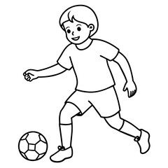 Wall Mural -          child who play football.
