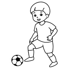 Wall Mural -          child who play football.
