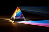 Fototapeta Młodzieżowe - Prism Triangle Dividing Light Beams