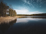 Fototapeta Pomosty - Reflection in the water. Wadąg Lake. Poland