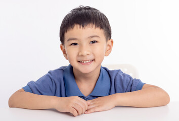 portrait of a happy smiling child boy