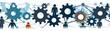 © Chanoknan - A network of gears, each connected by the collaborative effort of a team, illustrating the interconnected nature of community and teamwork