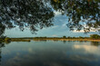 Landscape view on the banks of the Okavango River, Caprivi, Namibia