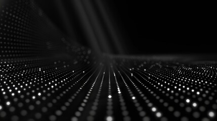 Wall Mural - digital matrix: abstract binary code streaming on dark backdrop - conceptual cybersecurity and infor