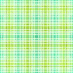 Wall Mural - Seamless checkcered plaid tartan pattern white green background