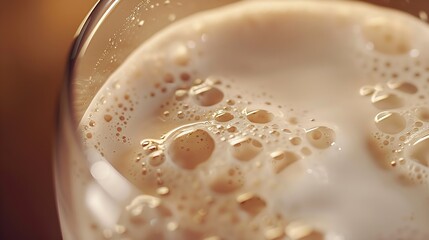 Aufkleber - Close up shot of milk coffee drink : Generative AI